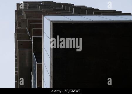 Architecture abstract looking up the 56 Leonard tower in New York City Stock Photo