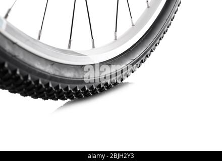 Bicycle wheel on white background Stock Photo