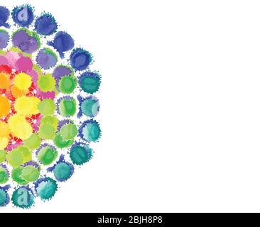 Watercolor stains, splashes and drops. Real watercolor texture. Hand drawn watercolor blots background Stock Vector
