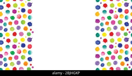 Watercolor circles isolated on white background. Watercolor confetti isolated. Abstract spot background. Stock Vector