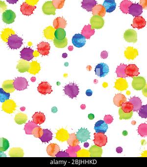 Watercolor vector bright  stains. Collection of  abstract watercolor blobs. Watercolor colorful background. Vector splatter illustration. Stock Vector
