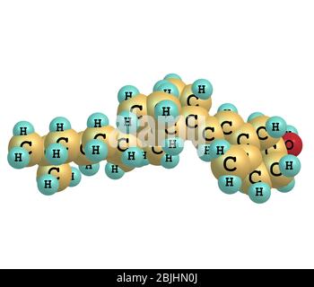 Cholecalciferol (vitamin D) is a  fat-soluble secosteroid responsible for enhancing intestinal absorption of calcium, iron, magnesium, phosphate and z Stock Photo