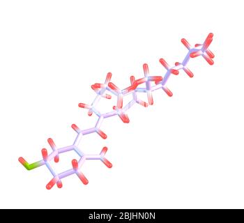 Cholecalciferol (vitamin D) is a  fat-soluble secosteroid responsible for enhancing intestinal absorption of calcium, iron, magnesium, phosphate and z Stock Photo