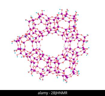 Zeolites are microporous, aluminosilicate minerals commonly used as commercial adsorbents and catalysts Stock Photo