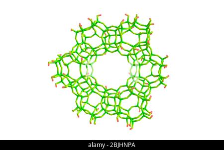 Zeolites are microporous, aluminosilicate minerals commonly used as commercial adsorbents and catalysts Stock Photo