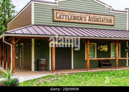 MAPLE RIDGE, CANADA - JULY 5, 2019: country house countryside at Timberline ranch camp and retreat centre. Stock Photo