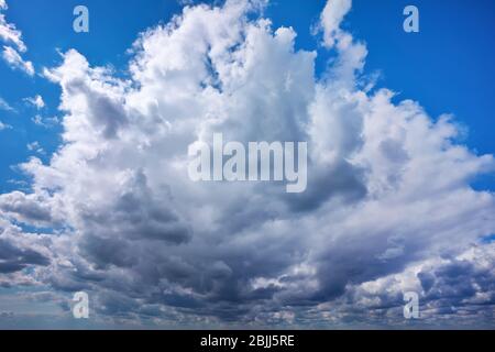 Cloudy and thunder sky before the rain Stock Photo