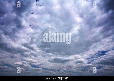 Cloudy and thunder sky before the rain Stock Photo