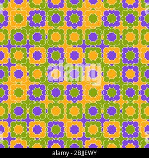 Vector color seamless pattern of arbitrary circle lines. Stock illustration for backgrounds, textiles and packaging. Stock Vector