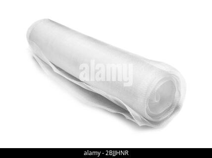 Roll of window screen on white background Stock Photo