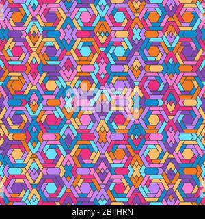 Seamless vector pattern. Geometric abstract background. Stock color texture. Stock Vector