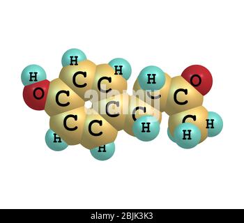 Raspberry ketone is a natural phenolic compound that is the primary aroma compound of red raspberries Stock Photo