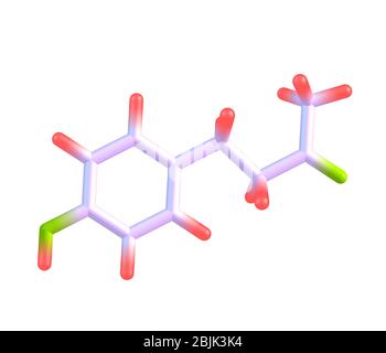 Raspberry ketone is a natural phenolic compound that is the primary aroma compound of red raspberries Stock Photo