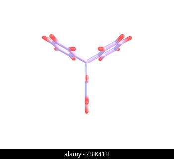 Triphenylmethyl radical is a persistent radical and the first radical ever described in organic chemistry Stock Photo