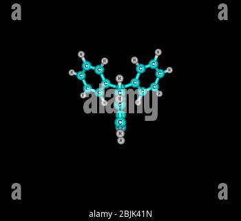 Triphenylmethyl radical is a persistent radical and the first radical ever described in organic chemistry Stock Photo