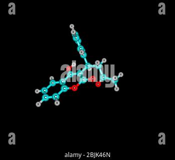 Warfarin (Coumadin, Jantoven, Marevan, Uniwarfin) is an anticoagulant normally used in the prevention of thrombosis and thromboembolism Stock Photo