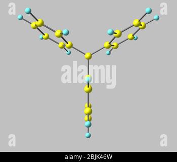 Triphenylmethyl radical is a persistent radical and the first radical ever described in organic chemistry Stock Photo