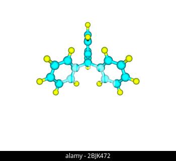 Triphenylmethyl radical is a persistent radical and the first radical ever described in organic chemistry Stock Photo