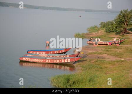 Kazinga channel, Queen Elizabeth National Park, Uganda Stock Photo