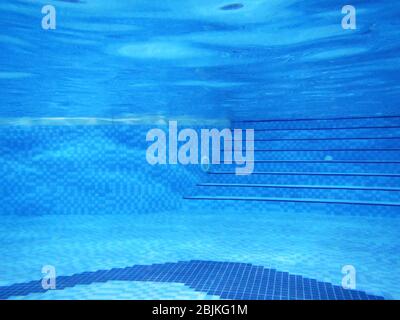 View of swimming pool underwater Stock Photo