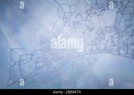 Macro shots soapy water bubbles close-up Stock Photo