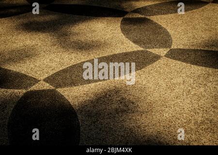 Unique natural pebbles outdoor flooring pattern texture Stock Photo