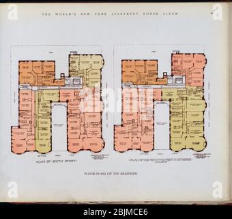 Floor plans of The Braender. The World's loose leaf album of apartment houses containing views and ground plans of the principal high class apartment