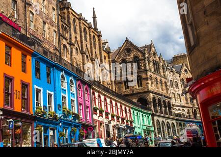 Victoria Street, Old Town, Edinburgh, Scotland, United Kingdom, Europe.