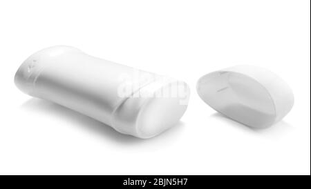 Solid deodorant for women on white background Stock Photo