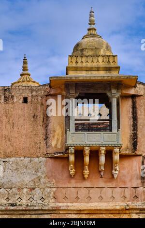 Palace of Raja Man Singh in the Amer Fort in Jaipur, Rajasthan, India Stock Photo