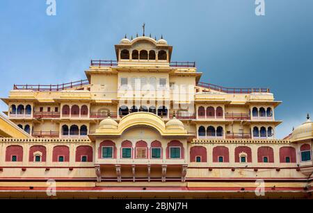 Jaipur, Rajasthan / India - September 29, 2019: Chandra Mahal in Jaipur City Palace in Rajasthan, India Stock Photo