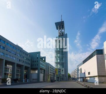 St. Pölten: goverment area, tower Klangturm, in Mostviertel, Niederösterreich, Lower Austria, Austria Stock Photo