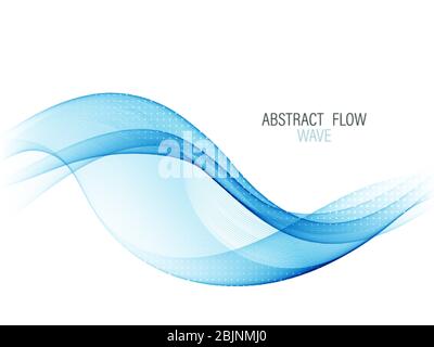 Abstract background with blue wave. Vector illustration EPS10 Stock Vector