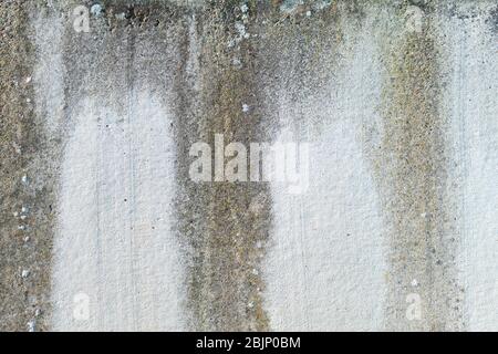 Concrete panel completely weathered with white limescale Stock Photo