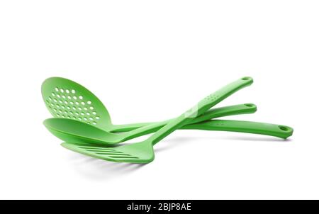 Kitchen utensils, isolated on white Stock Photo