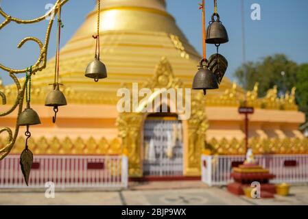 Myanmar Golden Temple At The Monastic Zone Of Lumbini In Nepal Stock ...