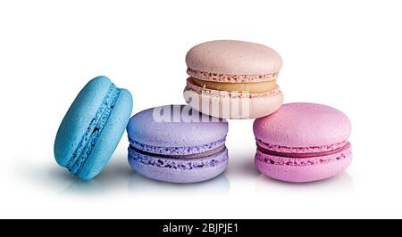 Three macaroon pyramid and one near Stock Photo
