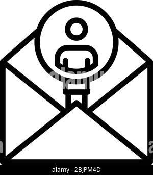 Tv mail icon, outline style Stock Vector Image & Art - Alamy