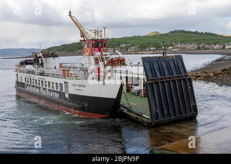 Caledonian MacBrayne MV Loch Riddon, Loch Raodain, berthed at Rothesay ...