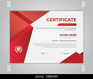 Creative Certificate Of Appreciation Certificate Template Vector Stock Vector