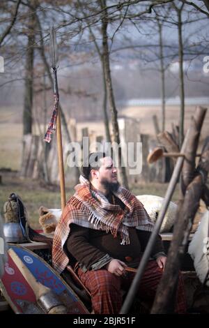 Celebration of the Celtic Feast of Imbolc @ Axa Briga Theme Park - Settimo Rottaro (TO) Italy - Saturday 9 February 2019 Stock Photo