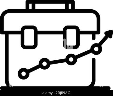 Methodology leather bag icon, outline style Stock Vector