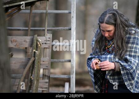 Celebration of the Celtic Feast of Imbolc @ Axa Briga Theme Park - Settimo Rottaro (TO) Italy - Saturday 9 February 2019 Stock Photo