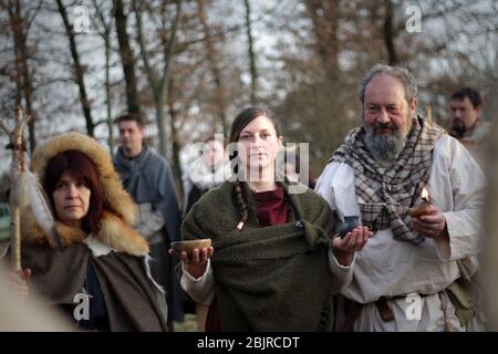 Celebration of the Celtic Feast of Imbolc @ Axa Briga Theme Park - Settimo Rottaro (TO) Italy - Saturday 9 February 2019 Stock Photo