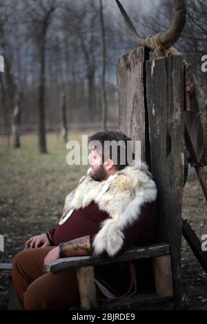 Celebration of the Celtic Feast of Imbolc @ Axa Briga Theme Park - Settimo Rottaro (TO) Italy - Saturday 9 February 2019 Stock Photo