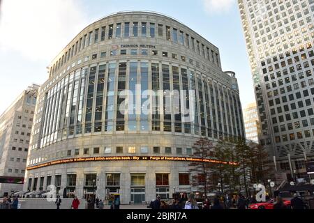 Thomson Reuters Building in Canary Wharf, East London, UK Stock Photo