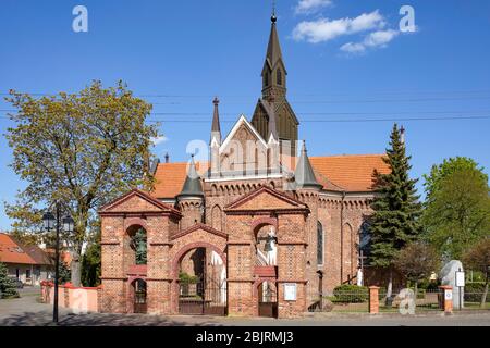 Konin / Poland - The Church of St. Andrew, gothic architecture. Stock Photo