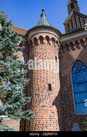 Konin / Poland - The Church of St. Andrew, gothic architecture. Stock Photo