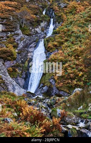Waterfalls in Aber Valley, North Wales, United Kingdom Stock Photo