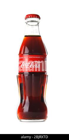 KYIV, UKRAINE - NOVEMBER 13, 2017: Bottle of Coca-Cola on white background Stock Photo